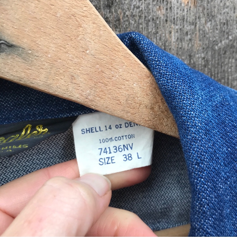 Vintage 70s Wrangler No-Fault Denims Trucker Jacket 38 L 74136NV - Picture 4 of 13